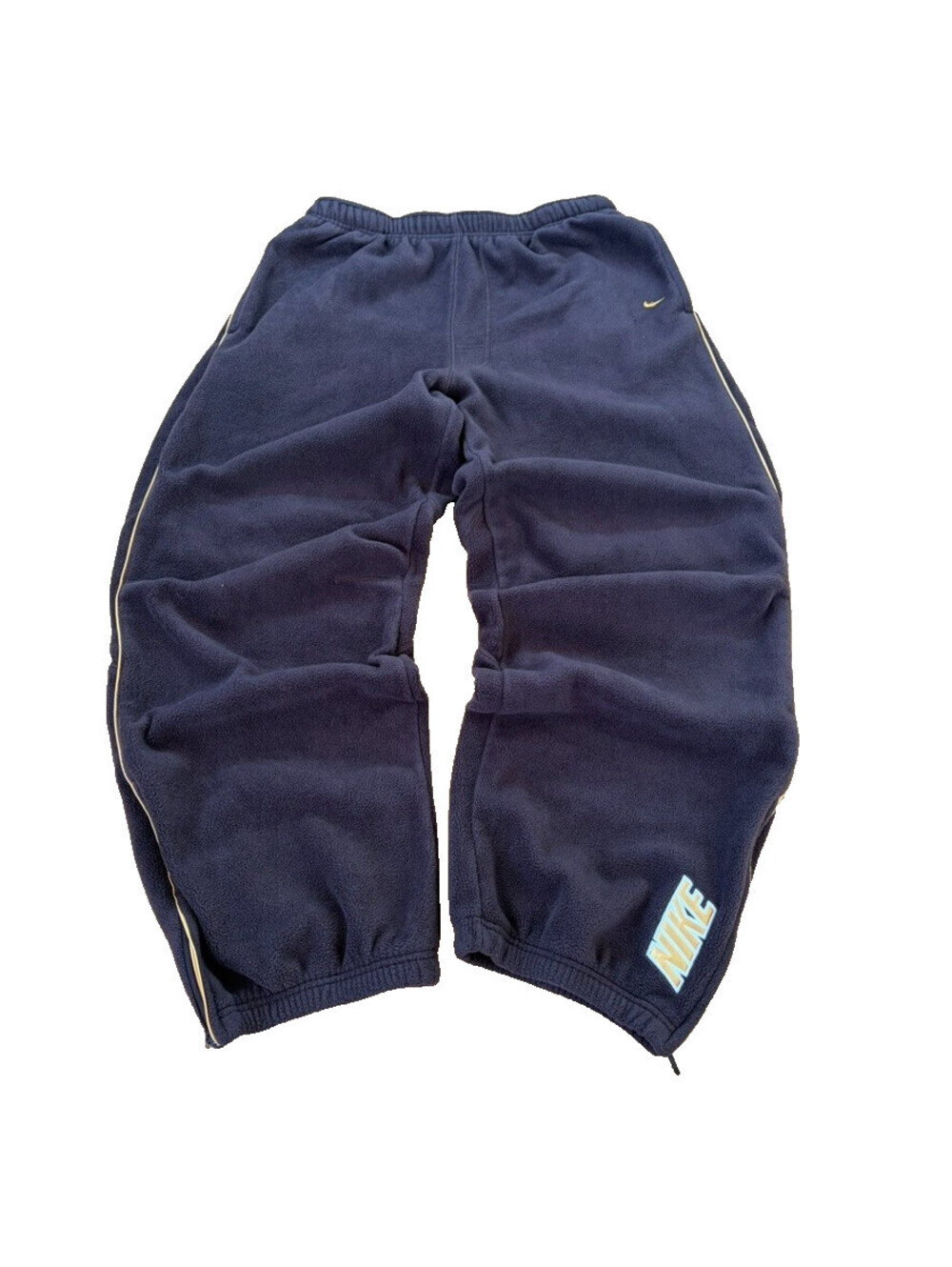 Vintage Nike Fleece Sweatpants XL Brown Y2K Baggy Side Zip
